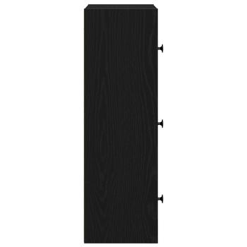 Bücherregal Schwarz Eichen-Optik 40x24x77 cm Holzwerkstoff