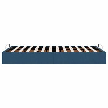 Ottoman-Bett ohne Matratze Blau 120x190 cm Stoff