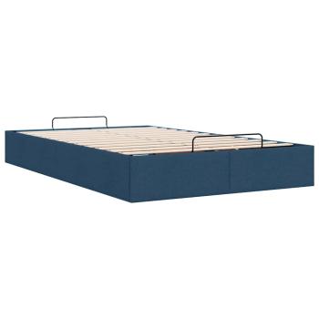 Ottoman-Bett ohne Matratze Blau 120x190 cm Stoff