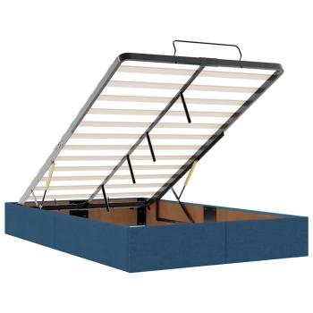 Ottoman-Bett ohne Matratze Blau 120x190 cm Stoff