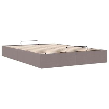 Ottoman-Bett ohne Matratze Taupe 140x200 cm Stoff