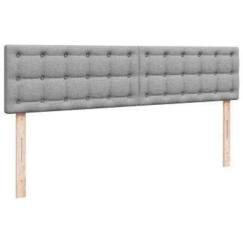 Ottoman-Bett mit Matratze Hellgrau 160x200 cm Stoff