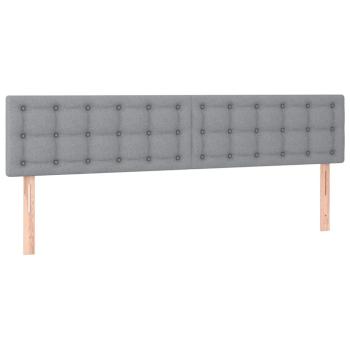 Ottoman-Bett mit Matratzen Hellgrau 160x200 cm Stoff