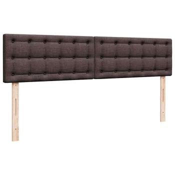 Ottoman-Bett mit Matratzen Dunkelbraun 180x200 cm Stoff