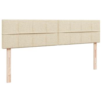 Ottoman-Bett mit Matratzen Creme 160x200 cm Stoff