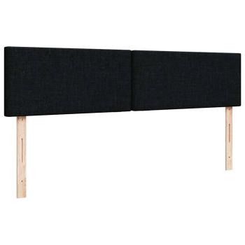 Ottoman-Bett mit Matratzen Schwarz 160x200 cm Stoff