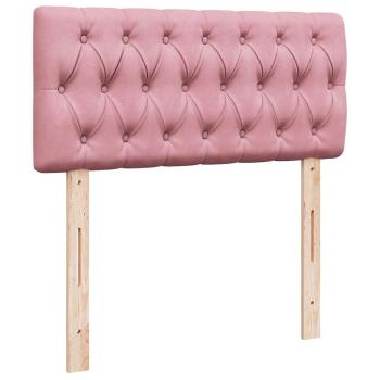 Ottoman-Bett mit Matratzen & LEDs Rosa 200x200 cm Samt