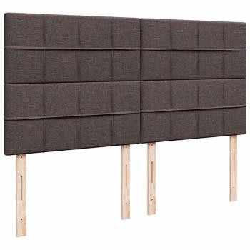 Ottoman-Bett mit Matratzen Dunkelbraun 200x200 cm Stoff
