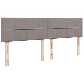 Ottoman-Bett mit Matratzen Taupe 200x200 cm Stoff