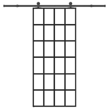 ARDEBO.de - Schiebetür mit Beschlag 90x205 cm ESG-Glas & Aluminium