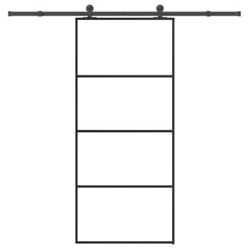 ARDEBO.de - Schiebetür mit Beschlag 90x205 cm ESG-Glas & Aluminium
