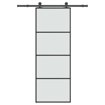 ARDEBO.de - Schiebetür mit Beschlag 76x205 cm ESG-Glas & Aluminium