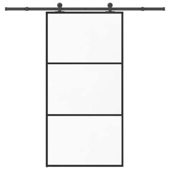 ARDEBO.de - Schiebetür mit Beschlag 102x205 cm ESG-Glas & Aluminium