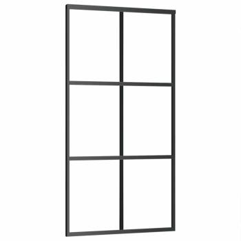 Schiebetür mit Beschlag 102x205 cm ESG-Glas & Aluminium