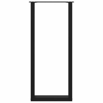 ARDEBO.de - Couchtischbeine U-Form 2 Stk. Schwarz 50x(110-111) cm Stahl