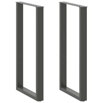 ARDEBO.de - Couchtischbeine U-Form 2 Stk. Anthrazit 60x(110-111) cm Stahl