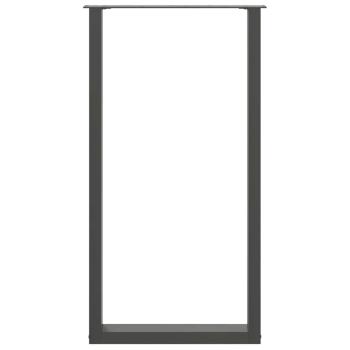 Couchtischbeine U-Form 2 Stk. Anthrazit 60x(110-111) cm Stahl