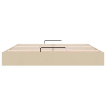 Ottoman-Bett ohne Matratze Creme 180x200 cm Stoff