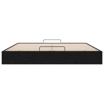 Ottoman-Bett ohne Matratze Schwarz 180x200 cm Samt