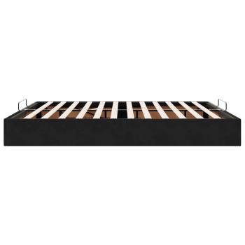 Ottoman-Bett ohne Matratze Schwarz 180x200 cm Samt