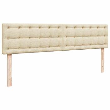 Ottoman-Bett mit Matratze Creme 160x200 cm Stoff
