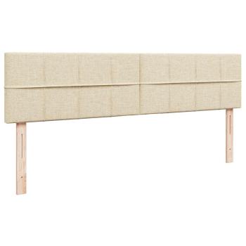 Ottoman-Bett mit Matratze Creme 160x200 cm Stoff