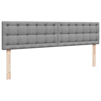 Ottoman-Bett mit Matratze Hellgrau 180x200 cm Stoff