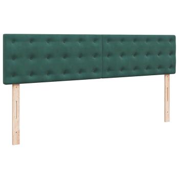 Ottoman-Bett mit Matratze Dunkelgrün 180x200 cm Samt