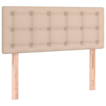 Boxspringbett mit Matratze Cappuccino-Braun 90x190cm Kunstleder