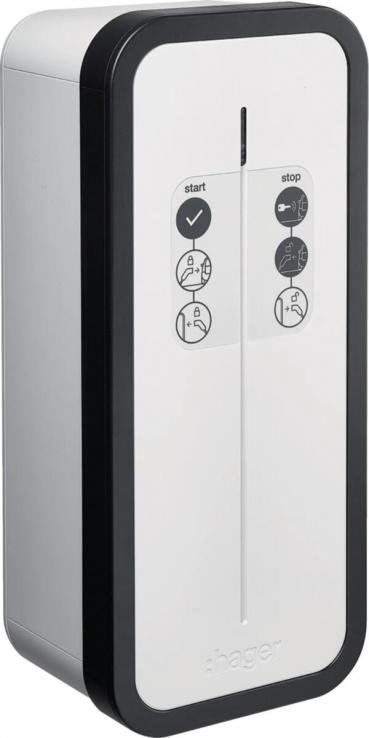 ARDEBO.de Hager XEV1K22T2S witty solar Wallbox, 1- und 3-phasig kompatibel, 22kW, Ladesteckdose Typ 2, RFID, weiß