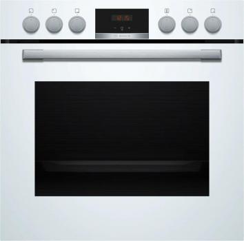 Bosch HND411LW63 EEK: A+ Einbau-Herd-Set mit Elektro-Kochfeld (HEA513BW3 + NKN645GA2E), 60 cm breit, 71 L, 3D-Heißluft, Versenkknebel, Kindersicherung, Rahmen aufliegend, schwarz