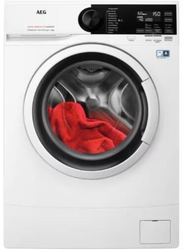 ARDEBO.de AEG LSR6F70268 6kg Frontlader Waschmaschine, 59,5 cm breit, 1200 U/Min, Aqua Control, ProSense-Mengenautomatik, Kindersicherung, weiß