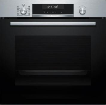 Bosch HBD672LS82 EEK: A+ Einbau-Backofen-Set mit Elektro-Kochfeld (HBG578BS3 + PKC845FP1D), 60 cm breit, 71 L, 3D-Heißluft, Air Fry, Pyrolytisch+Hydrolytisch, Kochfeld 80 cm breit, Rahmen aufliegend, schwarz
