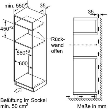Bosch CMA585GB1 Einbau Mikrowelle, 900W, Nischenhöhe 458 mm, 44 L, AutoPilot 15, Reinigungsoption, LCD-Display, Versenkknebel, Heißluft, Kindersicherung, schwarz