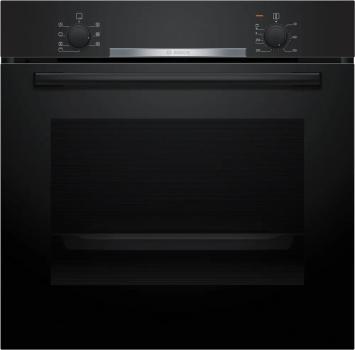 Bosch HBD230CR63 EEK: A Einbau-Backofen-Set mit Elektro-Kochfeld (HBA510BA3 + PKE645BA2E), 60 cm breit, 71 L, 3D-Heißluft, Drehknebel, Kindersicherung, Rahmen aufliegend, schwarz