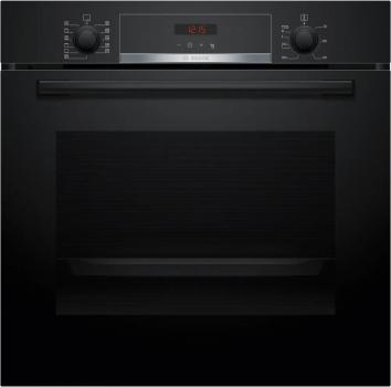 ARDEBO.de Bosch HBA574BB3 Serie 4 EEK: A+ Einbaubackofen, 71 L, 60 cm breit, 3D-Heißluft, AutoPilot 10, Versenkknebel, Pyrolytisch+Hydrolytisch, schwarz