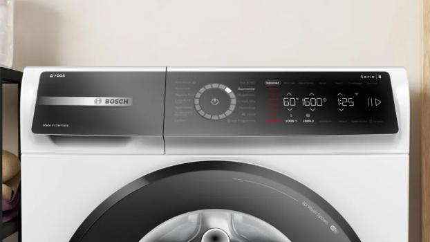 Bosch WGB256A41 Serie 8 10kg, Frontlader Waschmaschine, 60 cm breit, 1600 U/Min, AquaStop, Fleckenautomatik, Dosierautomatik i-DOS, Nachlegefunktion, HomeConnect, weiß