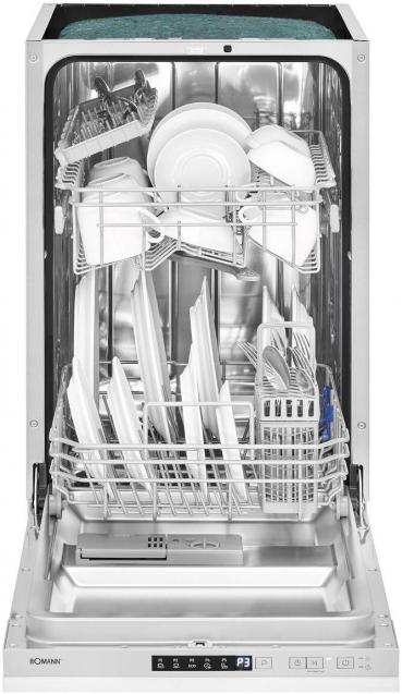 Bomann GSPE 7420 VI Vollintegrierter Geschirrspüler, 45 cm breit, 10 Maßgedecke, 5 Programme, Startvorwahl (774202)