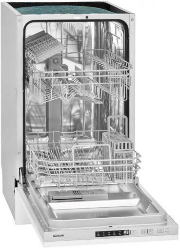 Bomann GSPE 7420 VI Vollintegrierter Geschirrspüler, 45 cm breit, 10 Maßgedecke, 5 Programme, Startvorwahl (774202)