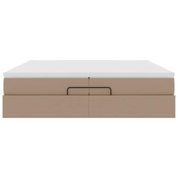 Ottoman-Bett mit Matratzen Cappuccino 200x200cm Kunstleder