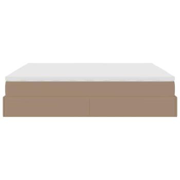 Ottoman-Bett mit Matratzen Cappuccino 200x200cm Kunstleder