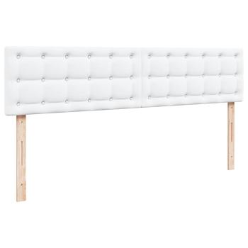 Ottoman-Bett mit Matratzen Weiß 200x200 cm Kunstleder