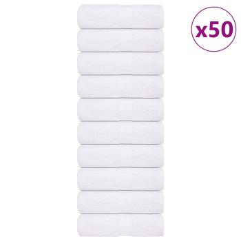 ARDEBO.de - Waschlappen 50 Stk. Weiß 15x21 cm 360 g/m² 100% Baumwolle