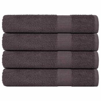 ARDEBO.de - Saunatücher 4 Stk. Anthrazit 80x200 cm 360 g/m² 100% Baumwolle