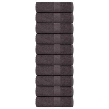 ARDEBO.de - Seiftücher 10 Stk. Anthrazit 30x30 cm 360 g/m² 100% Baumwolle
