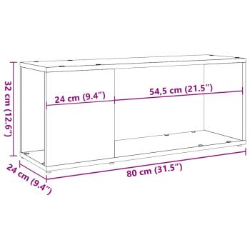 ARDEBO.de - TV-Schrank Altholz-Optik 80x24x32 cm Holzwerkstoff