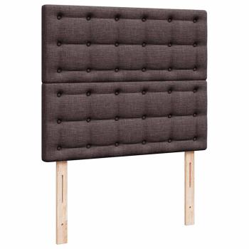 Ottoman-Bett mit Matratze Dunkelbraun 120x190 cm Stoff