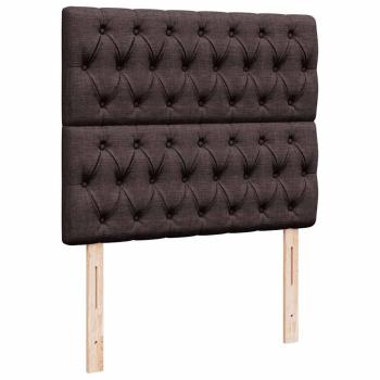 Ottoman-Bett mit Matratze Dunkelbraun 120x190 cm Stoff