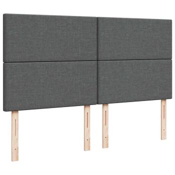 Ottoman-Bett mit Matratze Dunkelgrau 160x200 cm Stoff