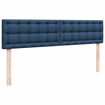 Ottoman-Bett mit Matratze Blau 200x200 cm Stoff